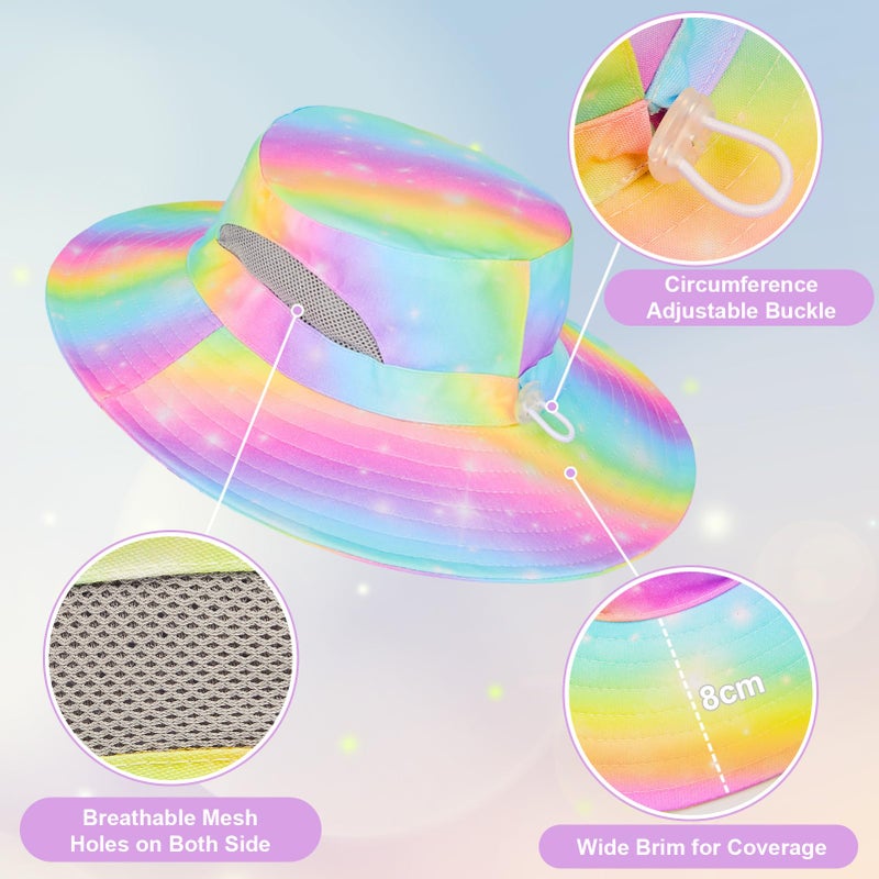 ICOSY Kids Sun Hat for Girls Mesh Bucket Hat Toddler UV Protection Beach Hat Kids Foldable Fishing Hat for Girls 2-8 Years - Image 4
